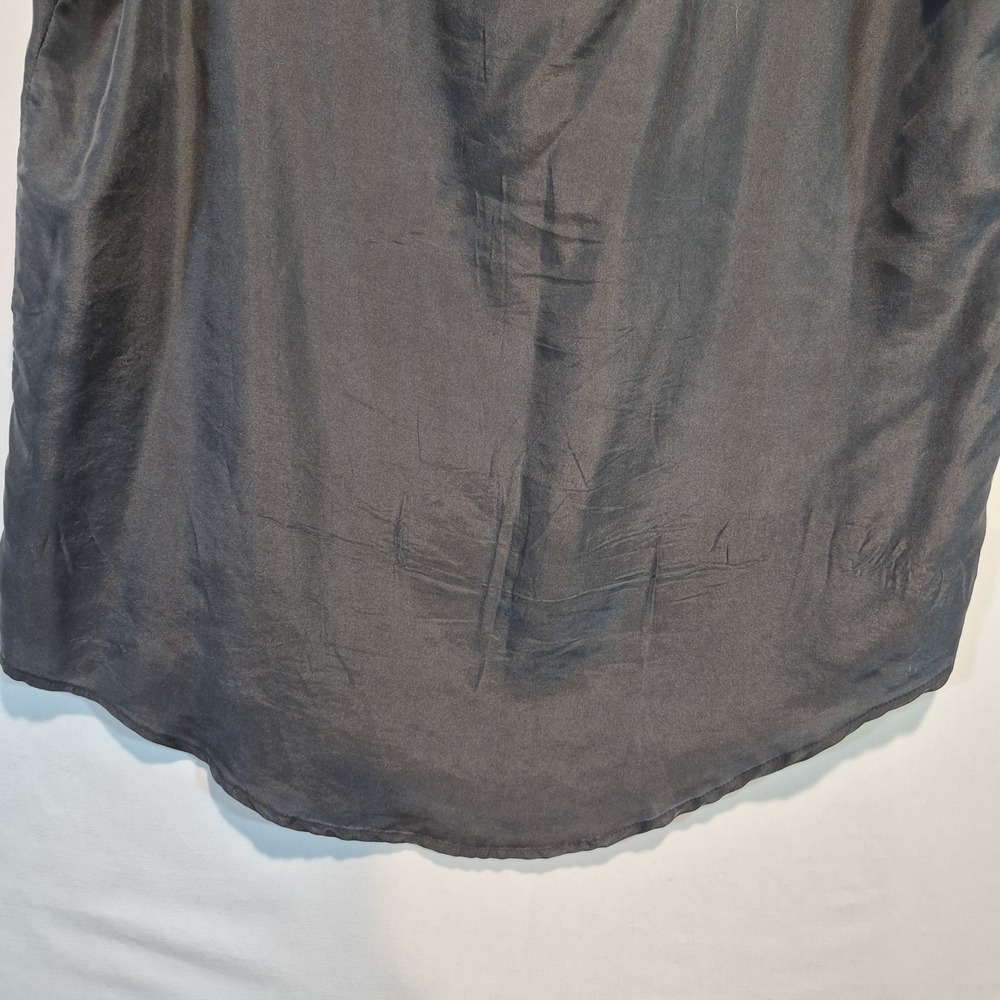 Ellen Asley Silk Tank Top Womens Md 90s Minimalist Grunge Lite Casual Goth - Picture 7 of 9